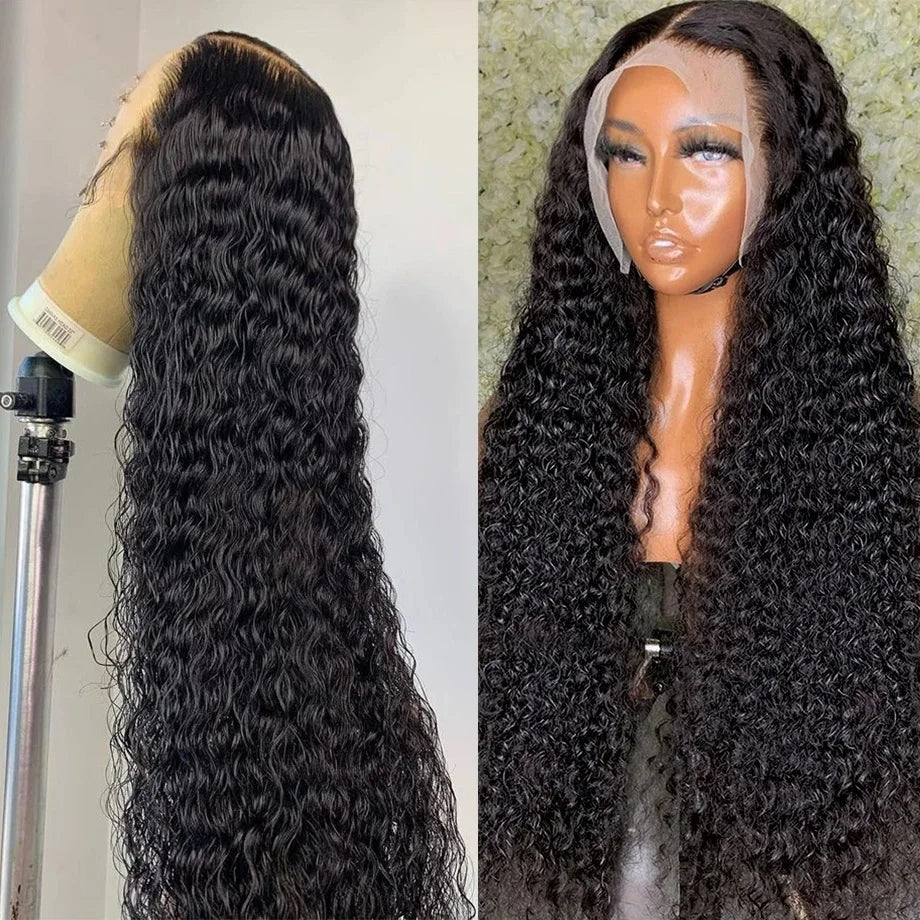 SASHA Human Hair Curly Pre-Plucked Glueless Loose Deep Wave HD Lace Frontal Wig