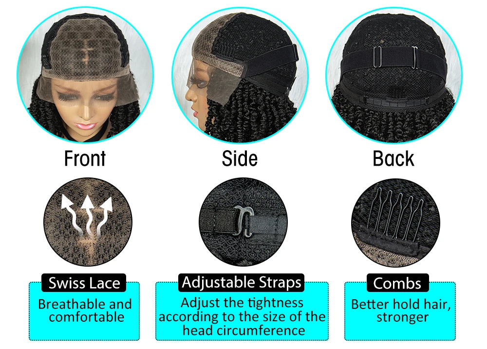 SIYAX 14 inch Synthetic Two-Strand Twist Lace Front Wig