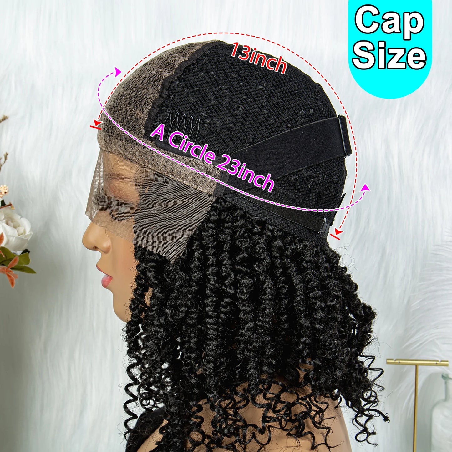 SIYAX 14 inch Synthetic Two-Strand Twist Lace Front Wig