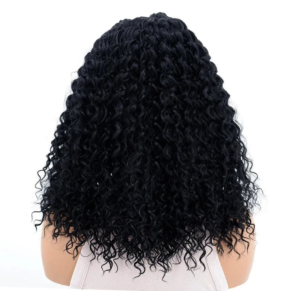 SIYAX Bob Afro Kinky Curly 13x6 Lace Front Braided Wig