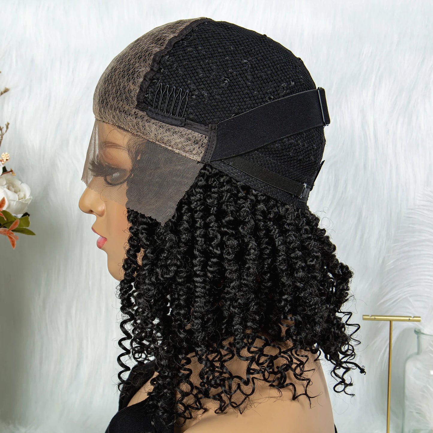 SIYAX 14 inch Synthetic Two-Strand Twist Lace Front Wig