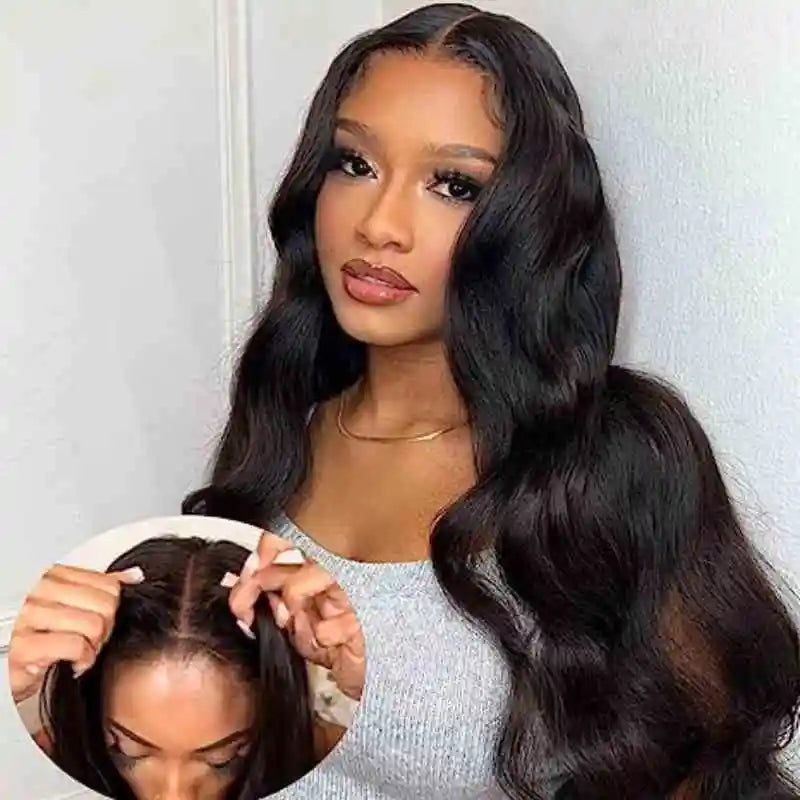 FOXY Pre-Cut Pre-Plucked Wear & Go Glueless HD Lace Closure Human Hair Wig
