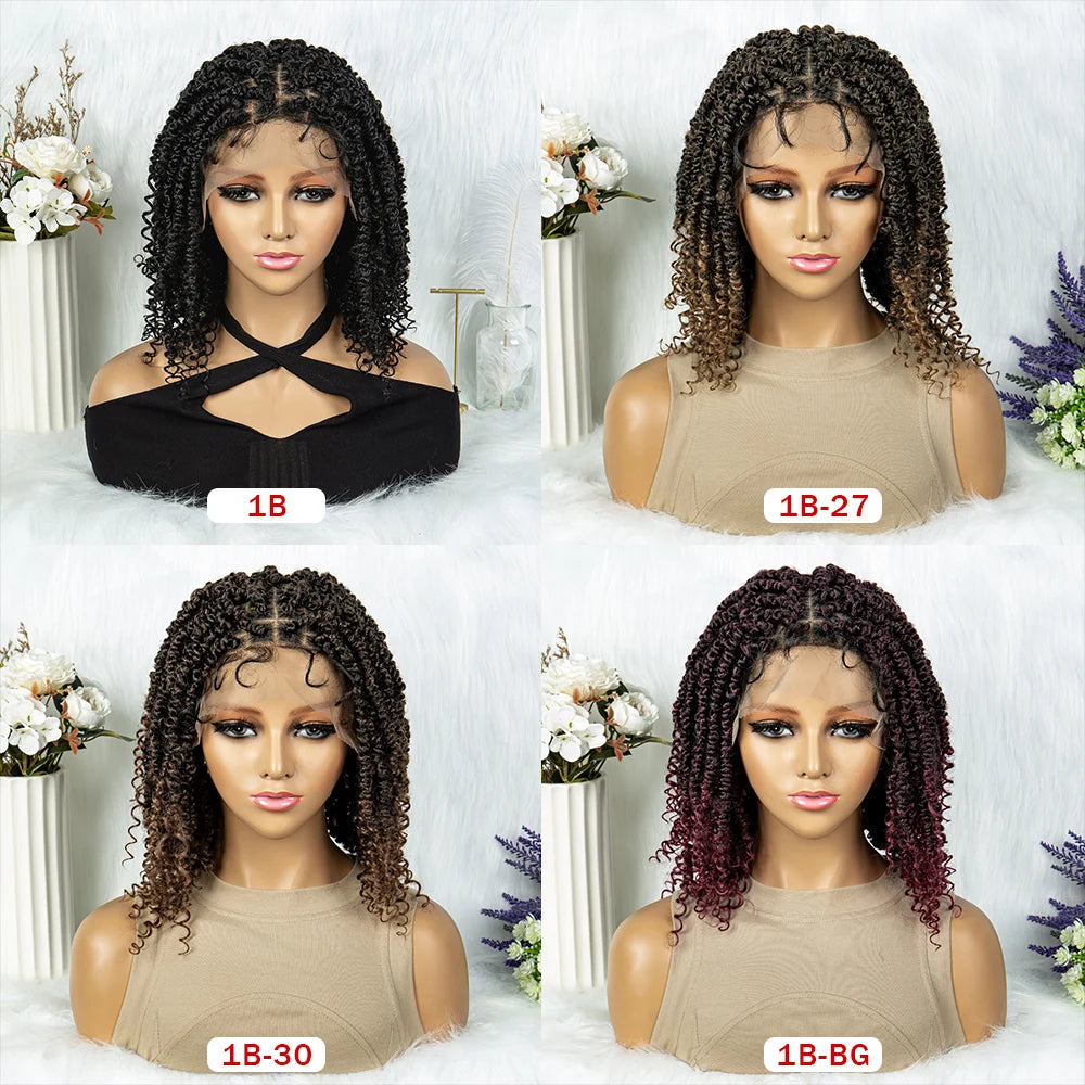 SIYAX 14 inch Synthetic Two-Strand Twist Lace Front Wig