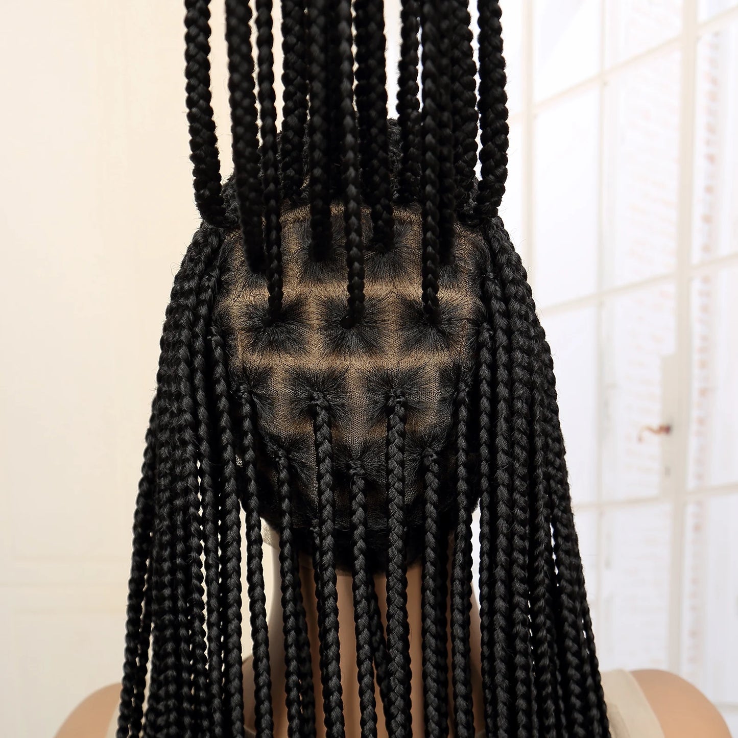 SIYAX Synthetic Full Lace Cornrow Braided Wig with Baby Hair