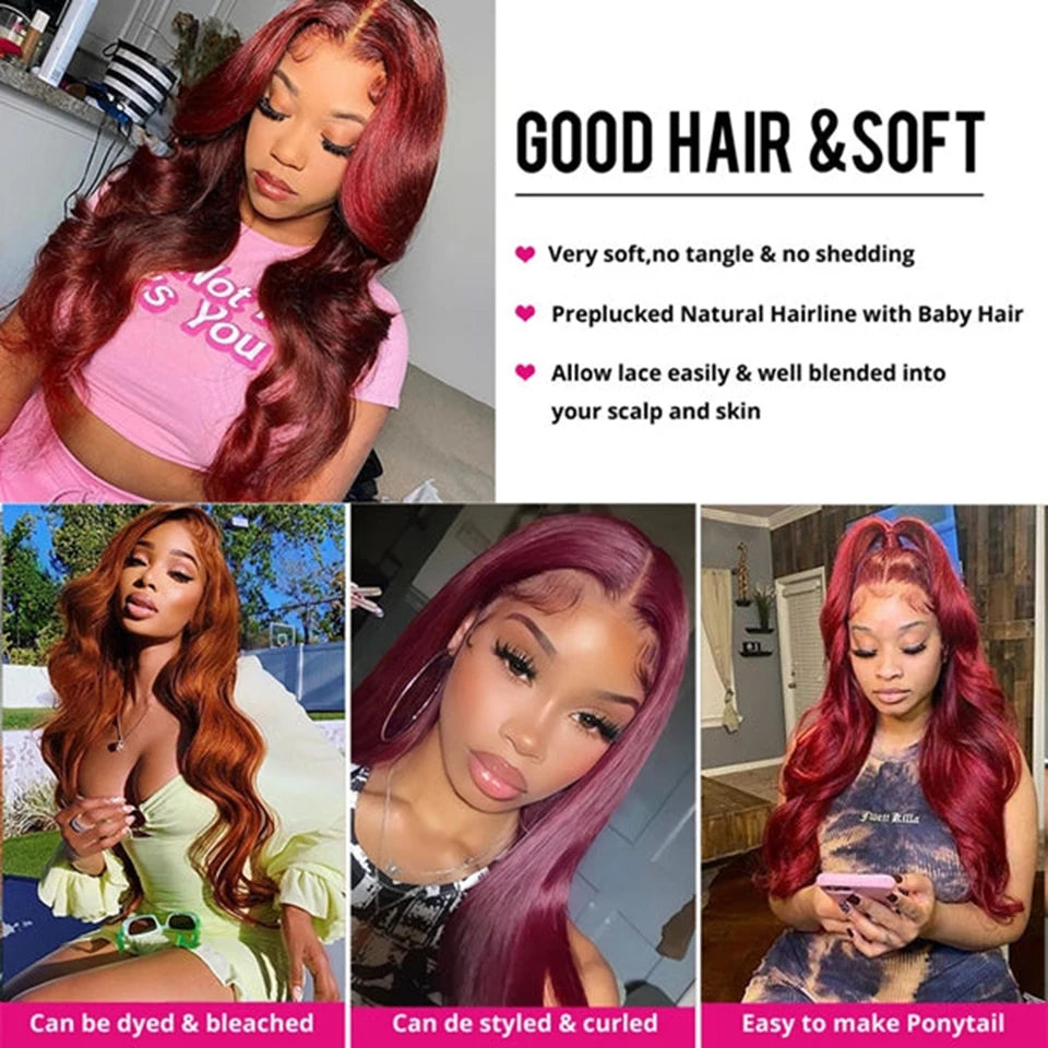 SASHA Body Wave Human Hair Bundles With Lace Closure (Brazilian Wavy Remy Hair)