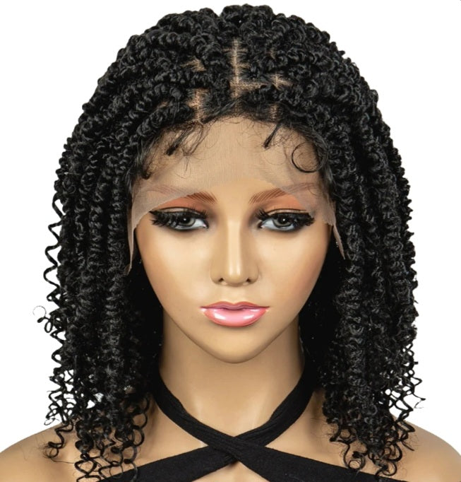SIYAX 14 inch Synthetic Two-Strand Twist Lace Front Wig