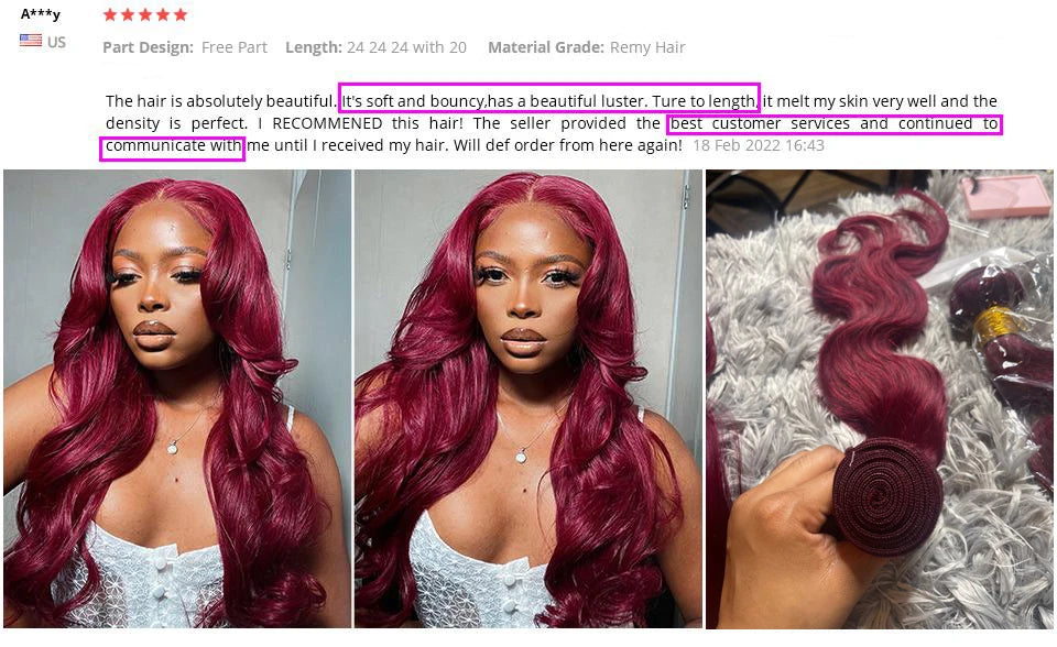 SASHA Body Wave Human Hair Bundles With Lace Closure (Brazilian Wavy Remy Hair)