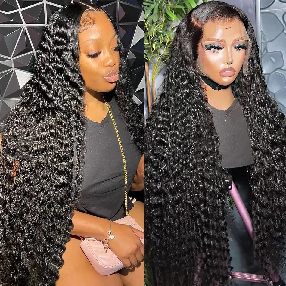 CASSIE Human Hair Curly Pre-Plucked Glueless Loose Deep Wave HD Lace Frontal Wig