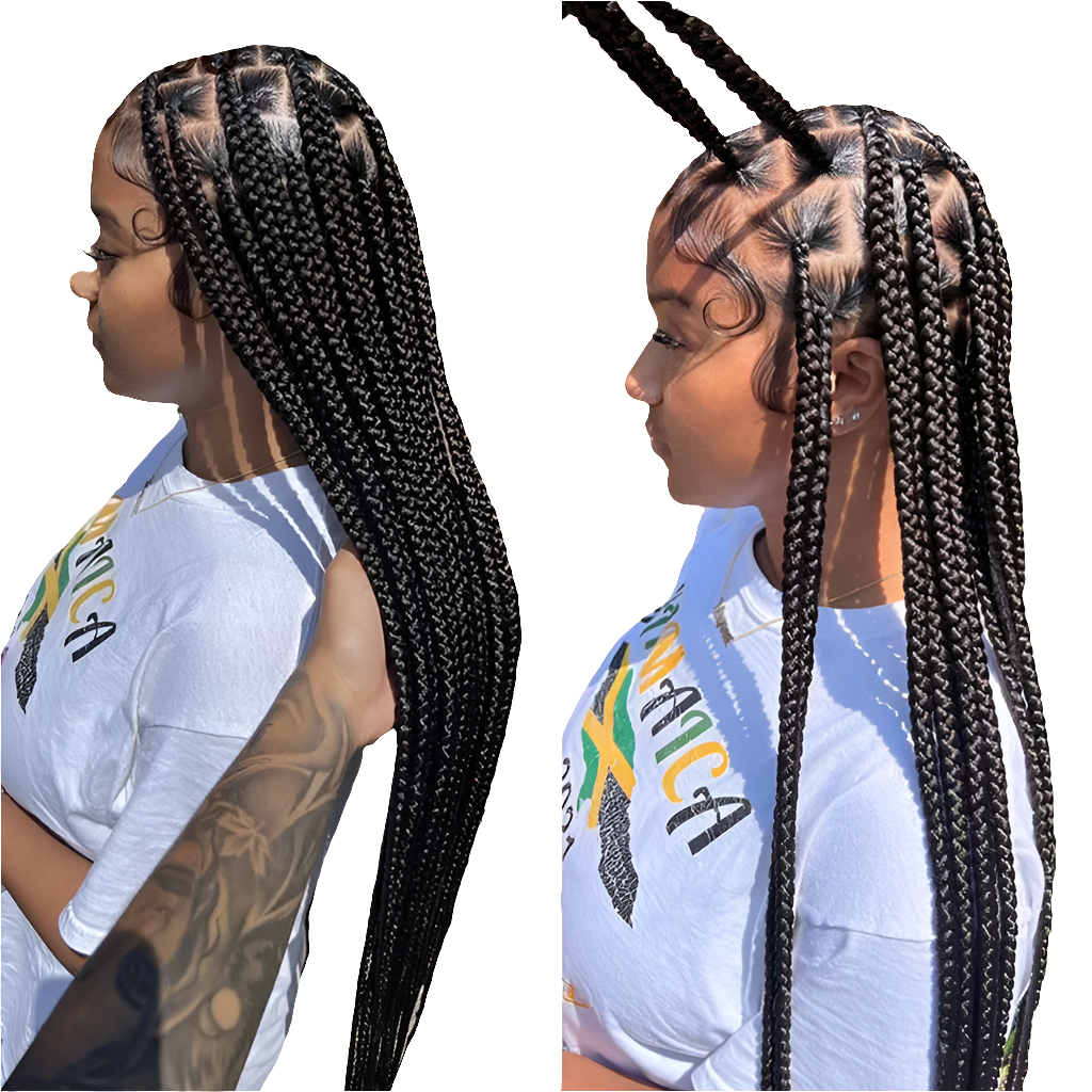 SIYAX Synthetic Full Lace Front Jumbo Knotless Box Braided Wig