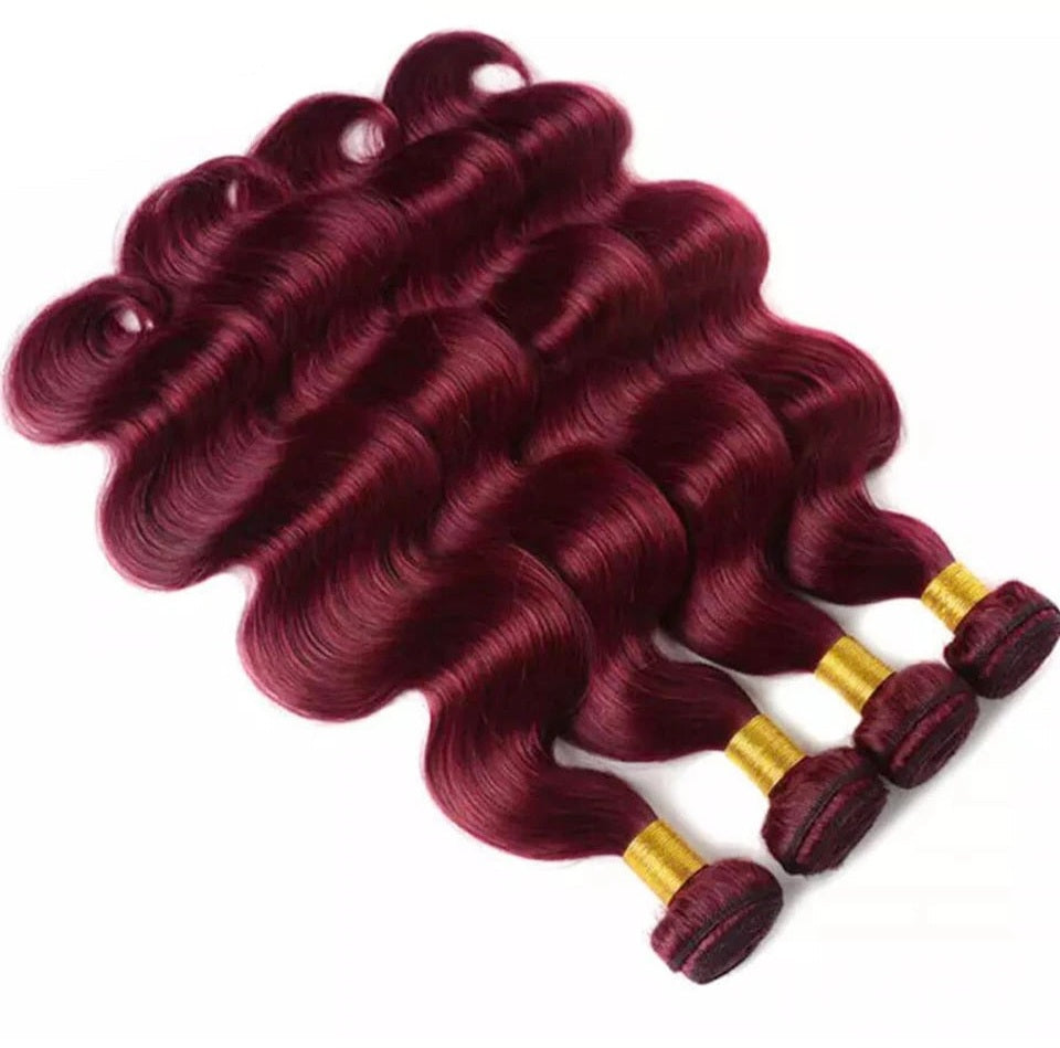 Body Wave Human Hair Bundles With Lace Closure (Brazilian Wavy Remy Hair)