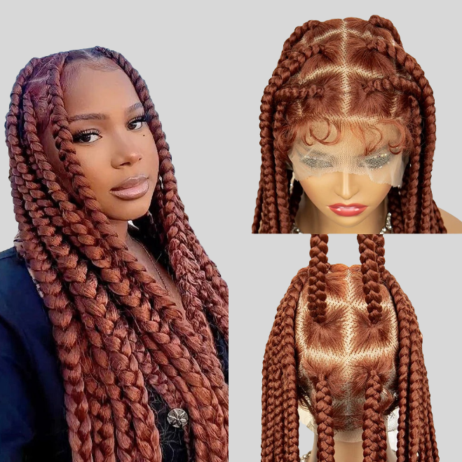 SIYAX Synthetic Full Lace Big Knotless Box Braided Wig